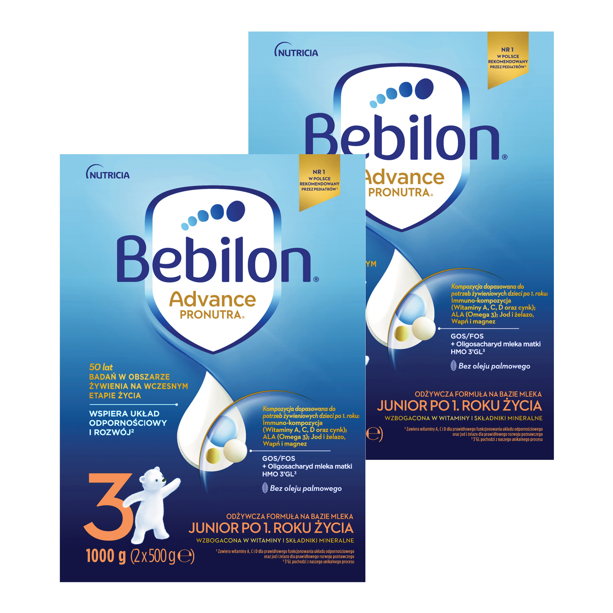 Bebilon Advance Pronutura 3 Junior formuła na bazie mleka po 1. roku życia, 2 x 1000 g zdjęcie