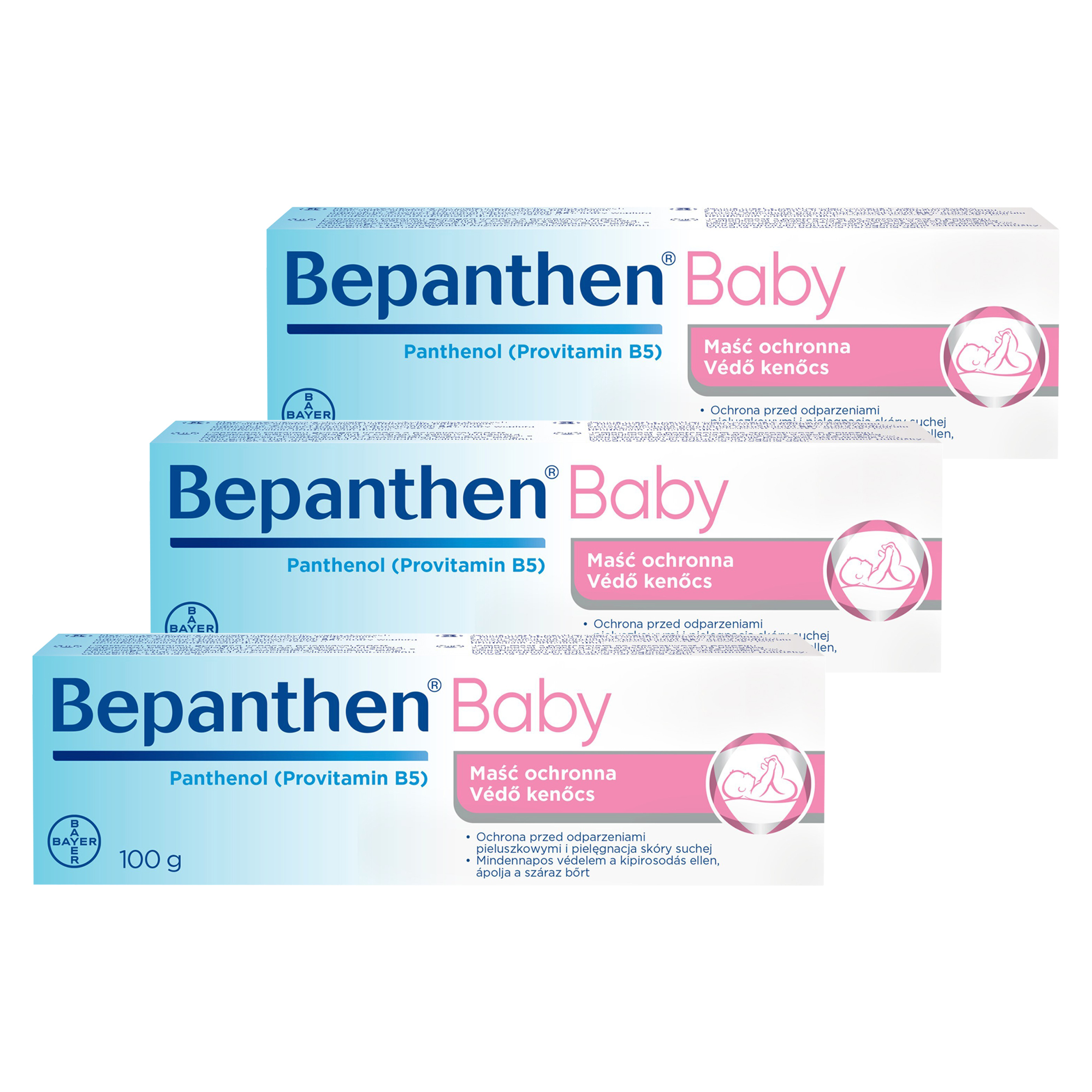 Bepanthen Baby, maść ochronna, 3 x 100 g zdjęcie