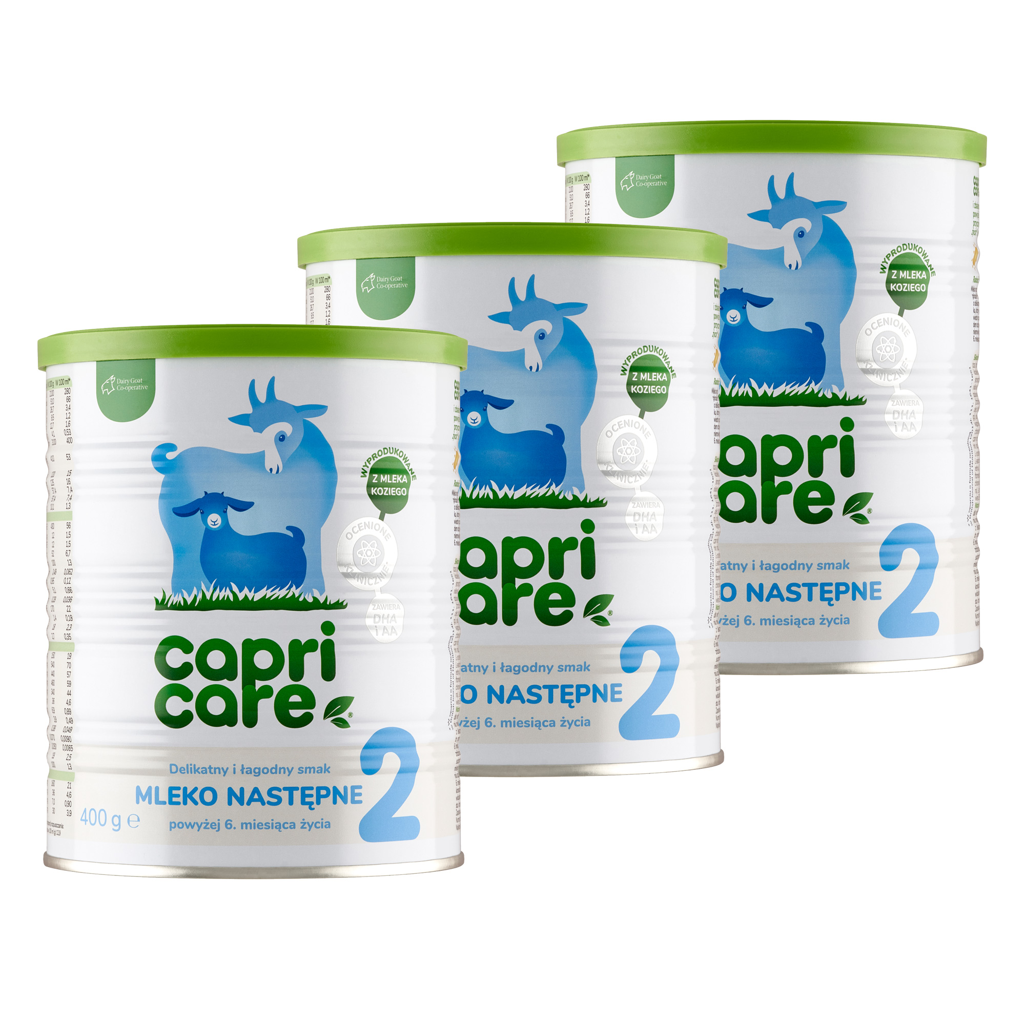 Capricare 2, mleko następne oparte na mleku kozim, od 6. miesiąca życia, 3 x 400 g zdjęcie