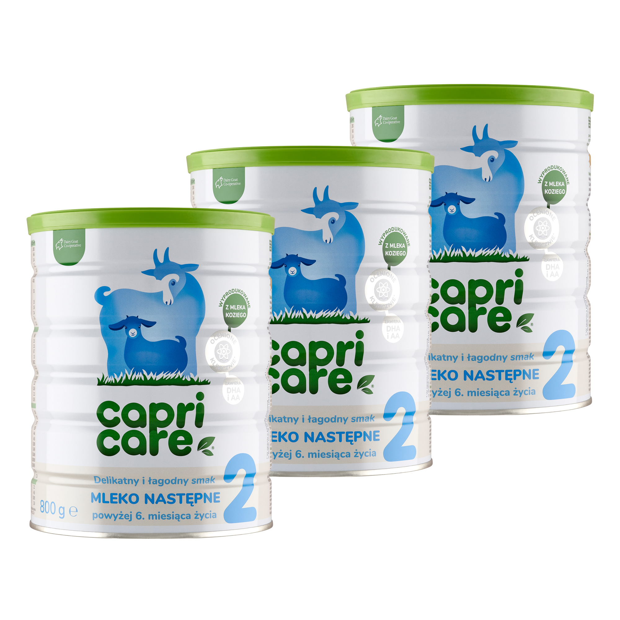 Capricare 2 Mleko następne oparte na mleku kozim, 3 x 800 g zdjęcie