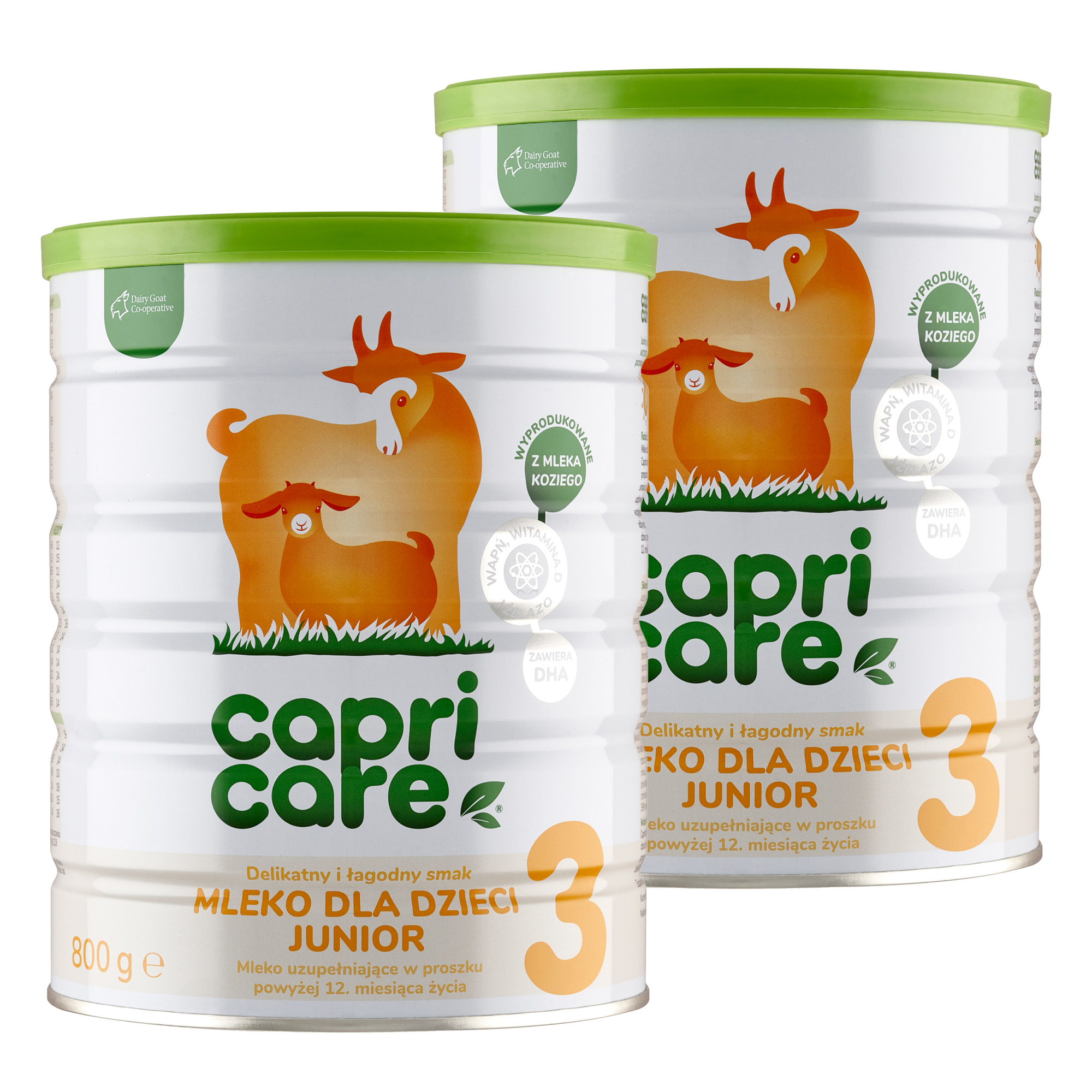 Capricare 3 Mleko dla dzieci Junior oparte na mleku kozim, 2 x 800 g zdjęcie