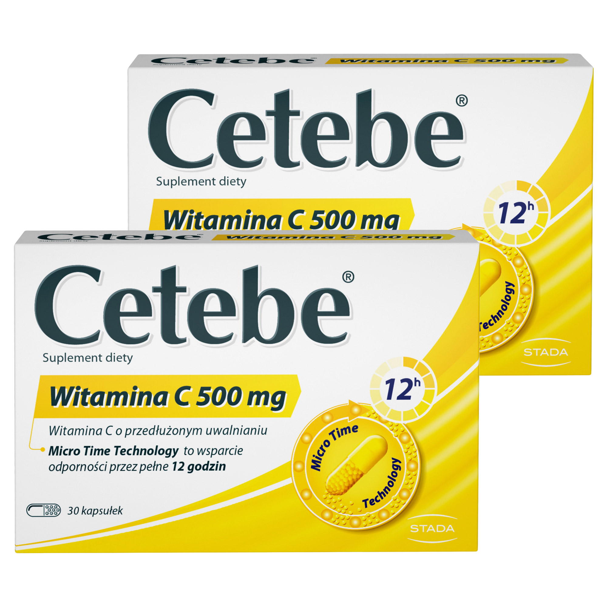 Cetebe Witamina C 500 mg, kapsułki, 2 x 30 sztuk zdjęcie
