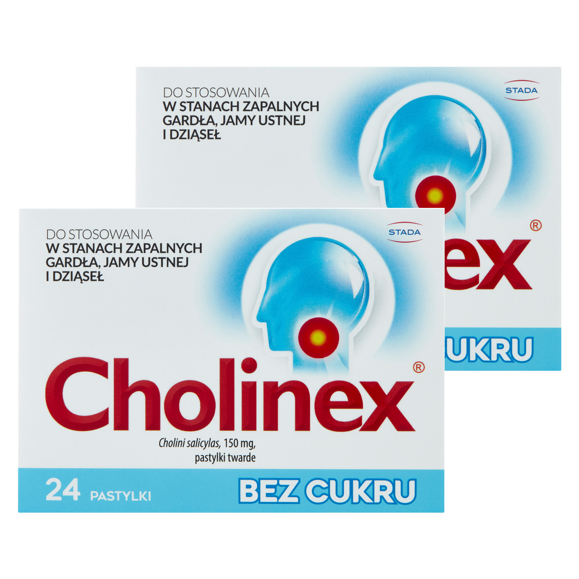 Cholinex, 150 mg, pastylki do ssania (bez cukru), 2 x 24 sztuki zdjęcie