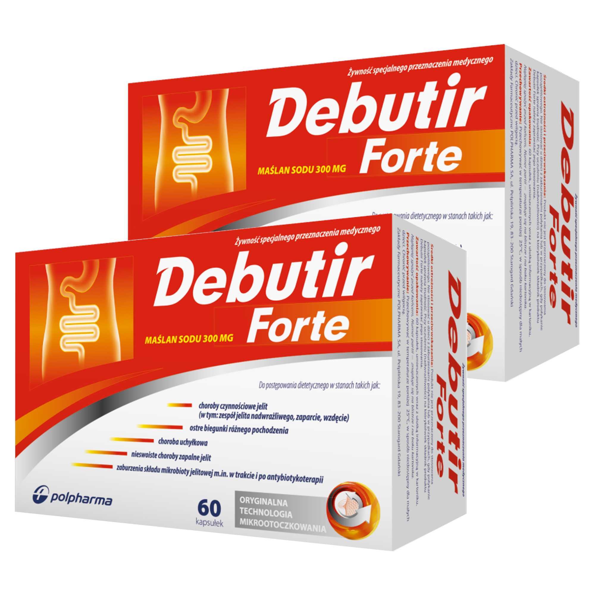 Debutir Forte, kapsułki twarde, 2 x 60 sztuk zdjęcie