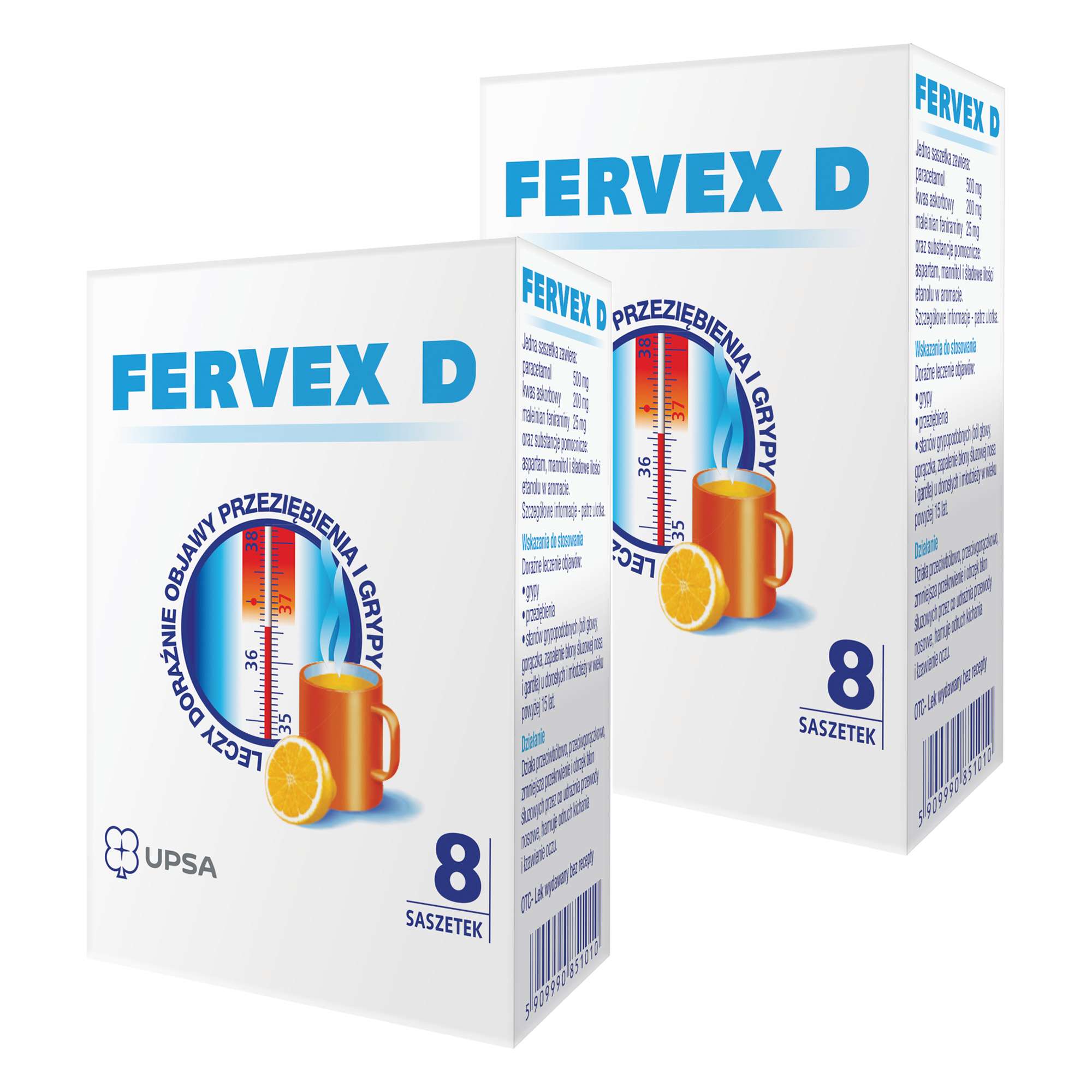 Fervex D, saszetki, 2 x 8 sztuk zdjęcie