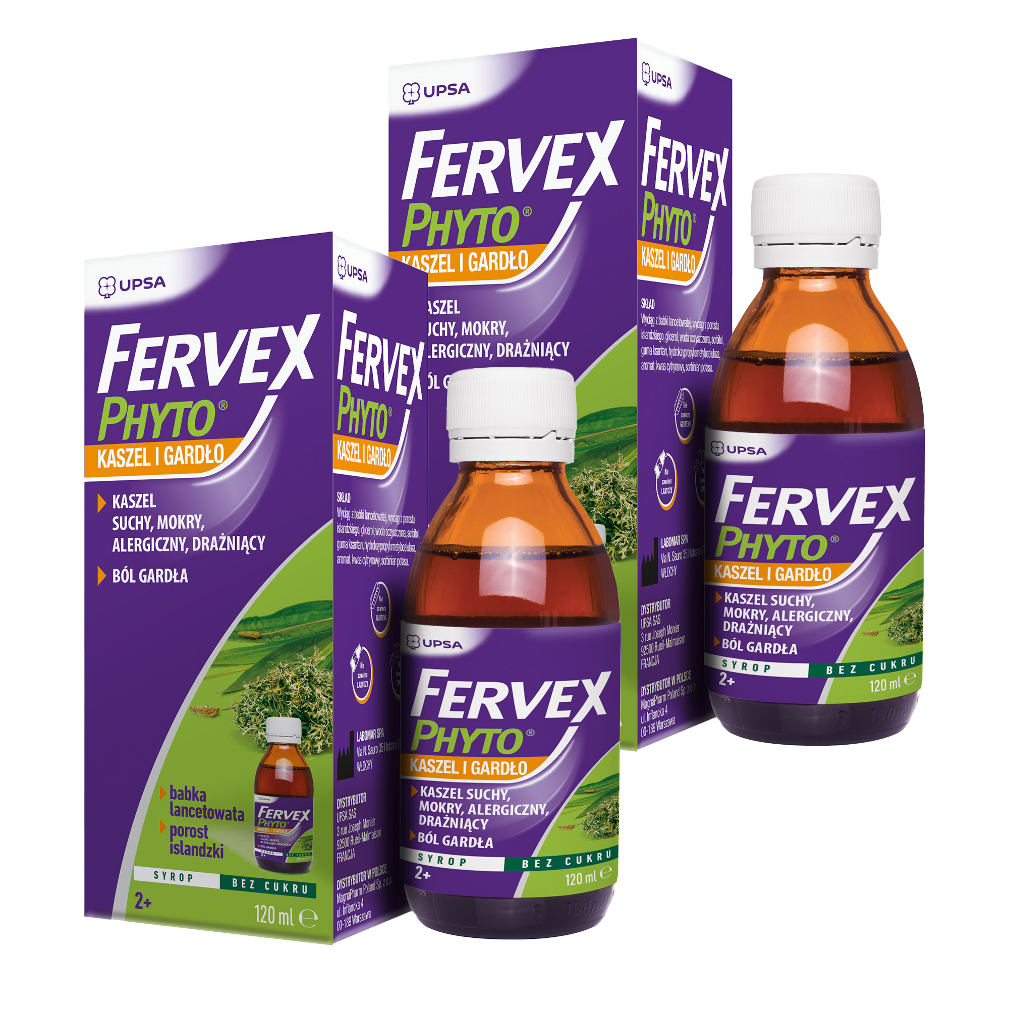 Fervex Phyto kaszel i gardło, syrop, 2 x 120 ml zdjęcie