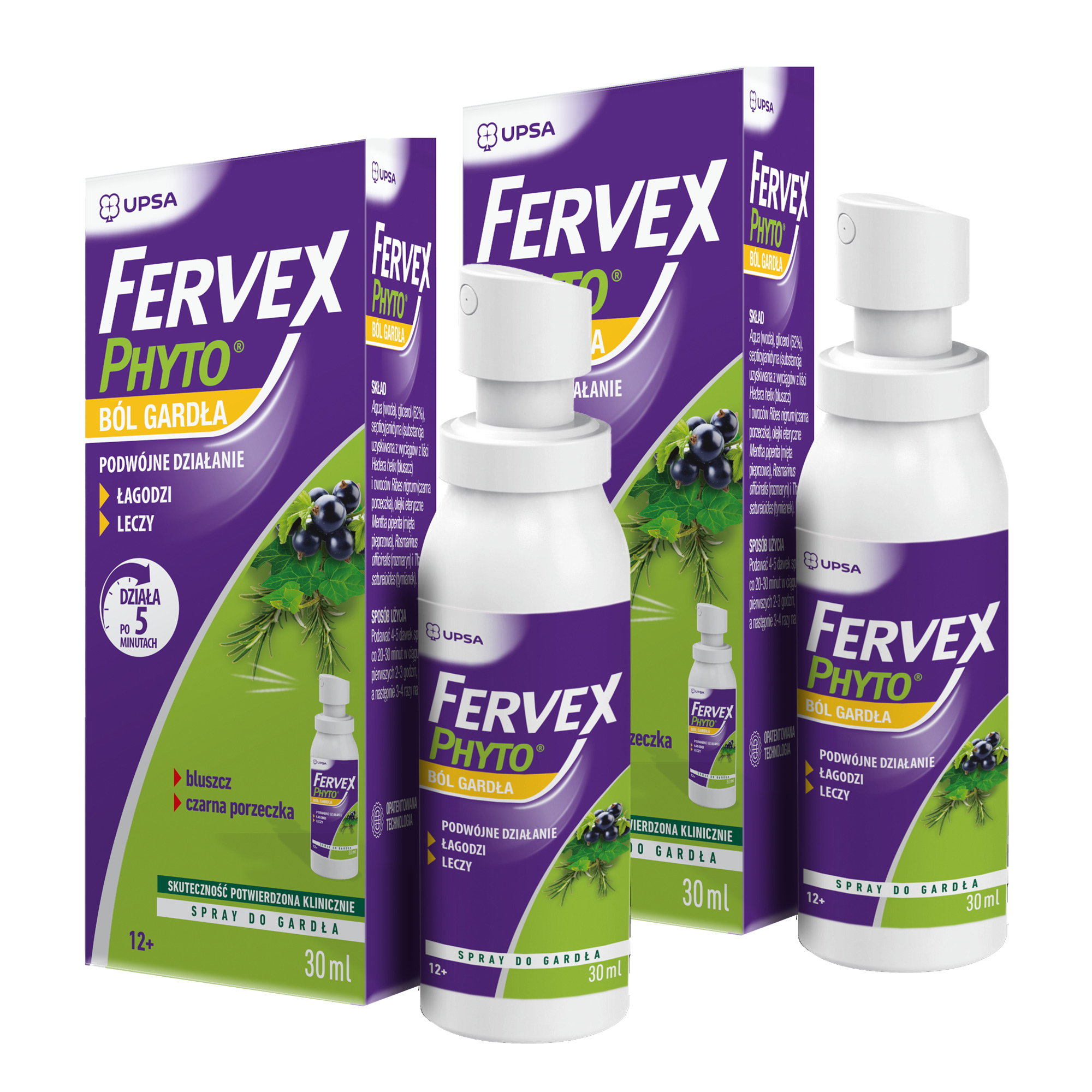 Fervex Phyto Ból Gardła spray, 2 x 30 ml zdjęcie