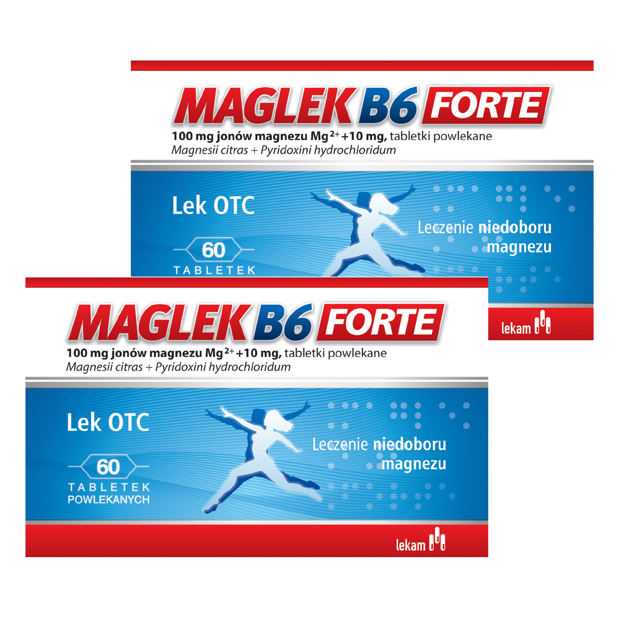 Maglek B6 Forte, 100 mg+10 mg, tabletki powlekane, 2 x 60 sztuk zdjęcie