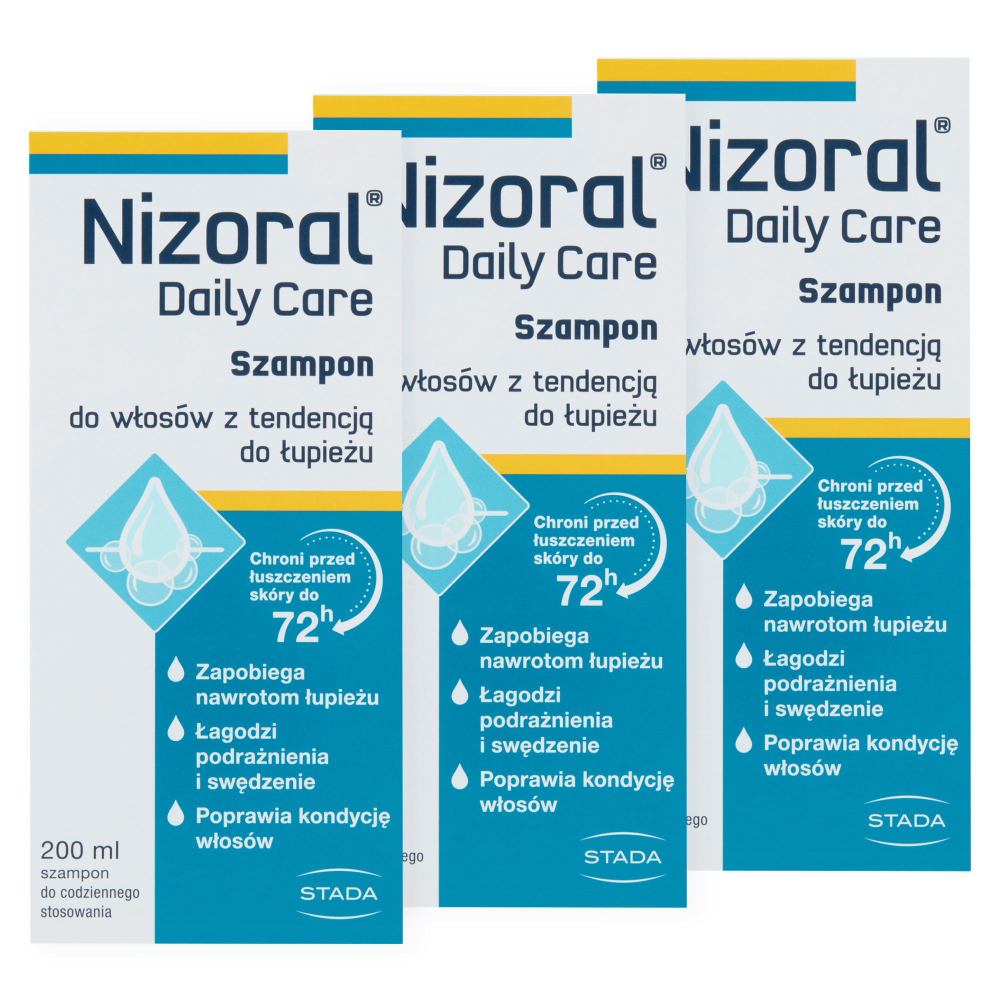 Nizoral Daily Care, szampon do włosów z tendencją do łupieżu, 3 x 200 ml zdjęcie