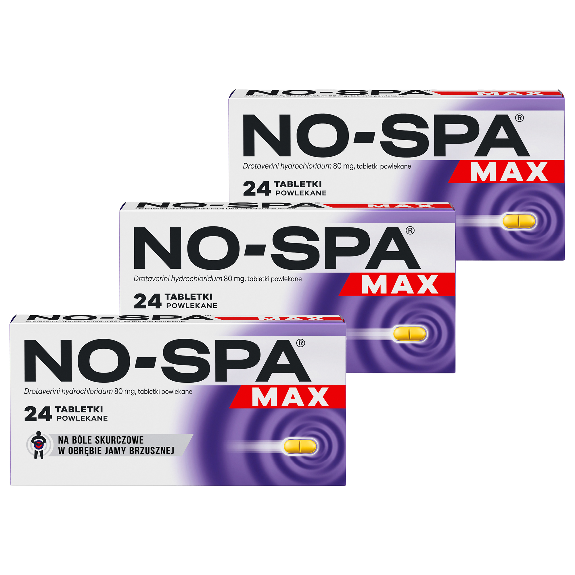 No-Spa Max, 80 mg, tabletki powlekane, 3 x 24 sztuki zdjęcie