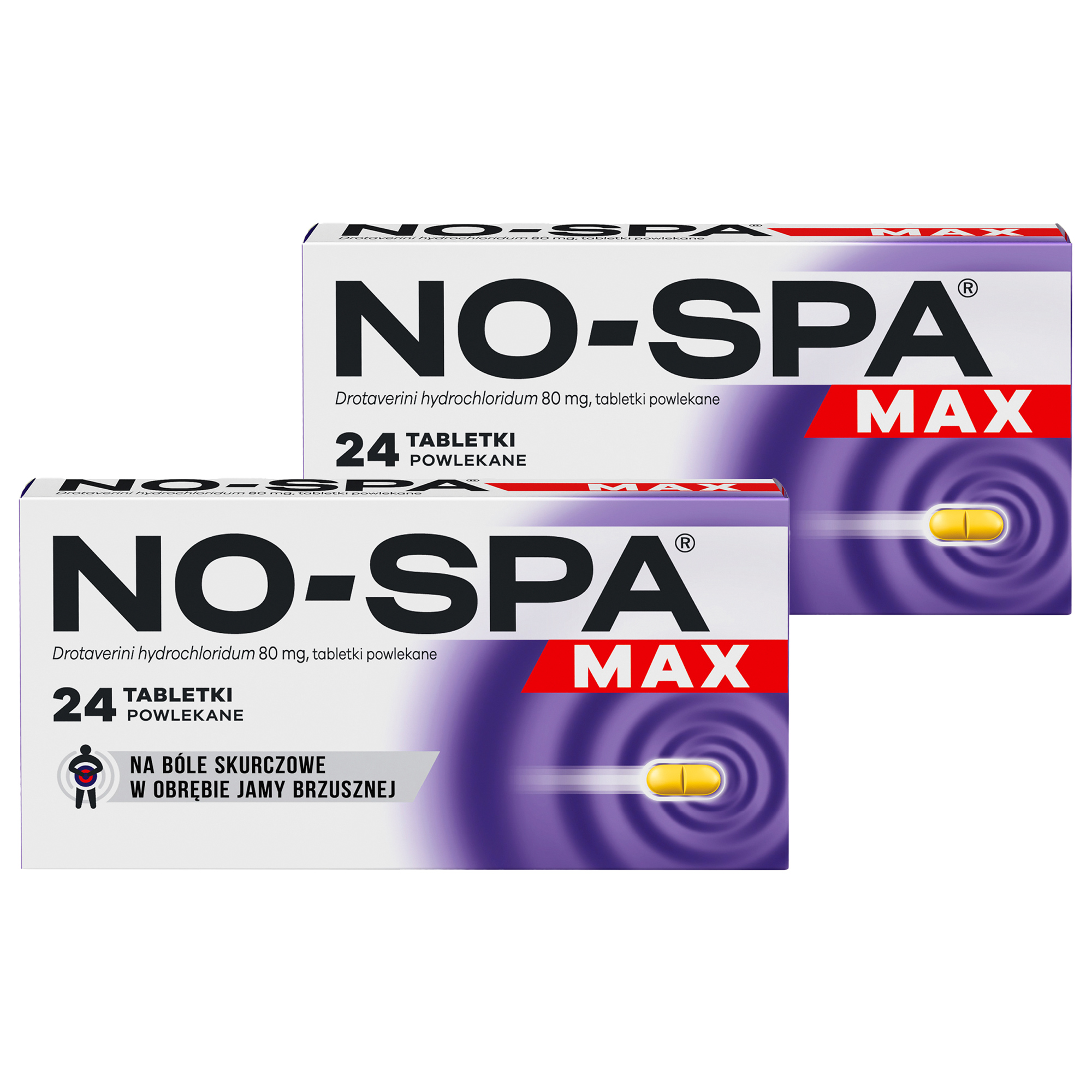 No-Spa Max, 80 mg, tabletki powlekane, 2 x 24 sztuki zdjęcie