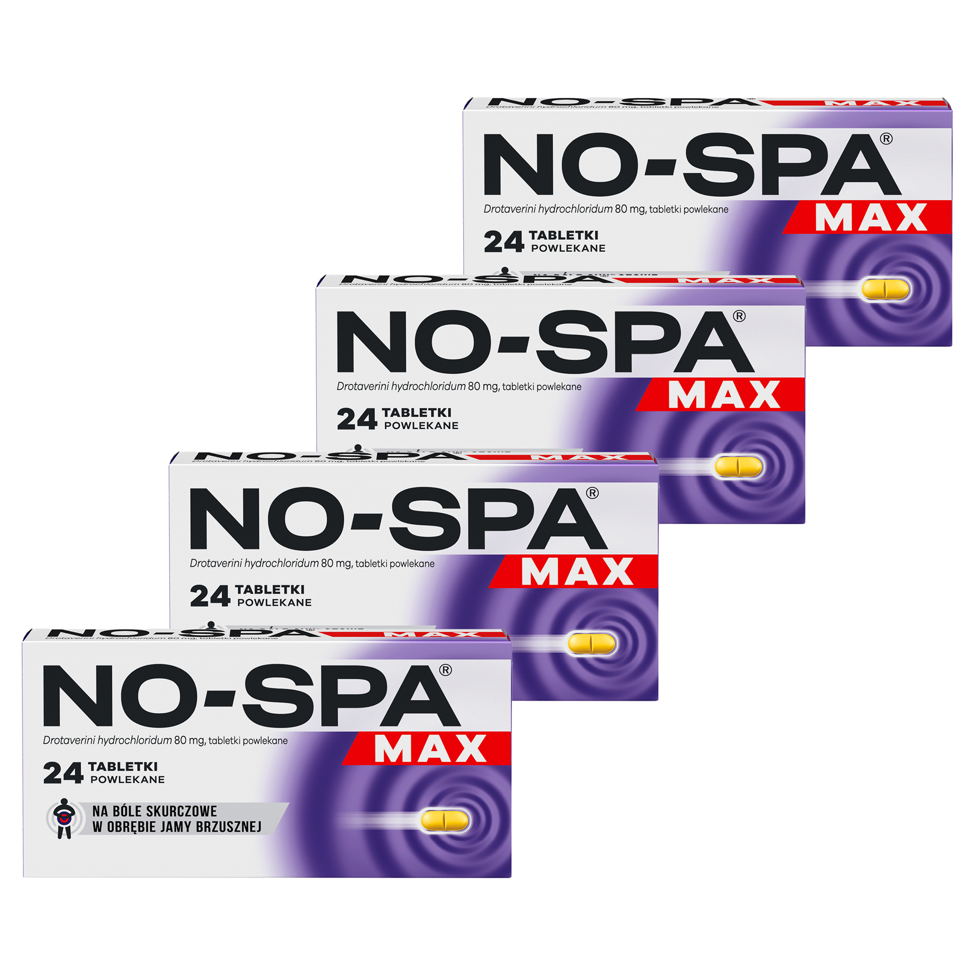 No-Spa Max, 80 mg, tabletki powlekane, 4 x 24 sztuki zdjęcie