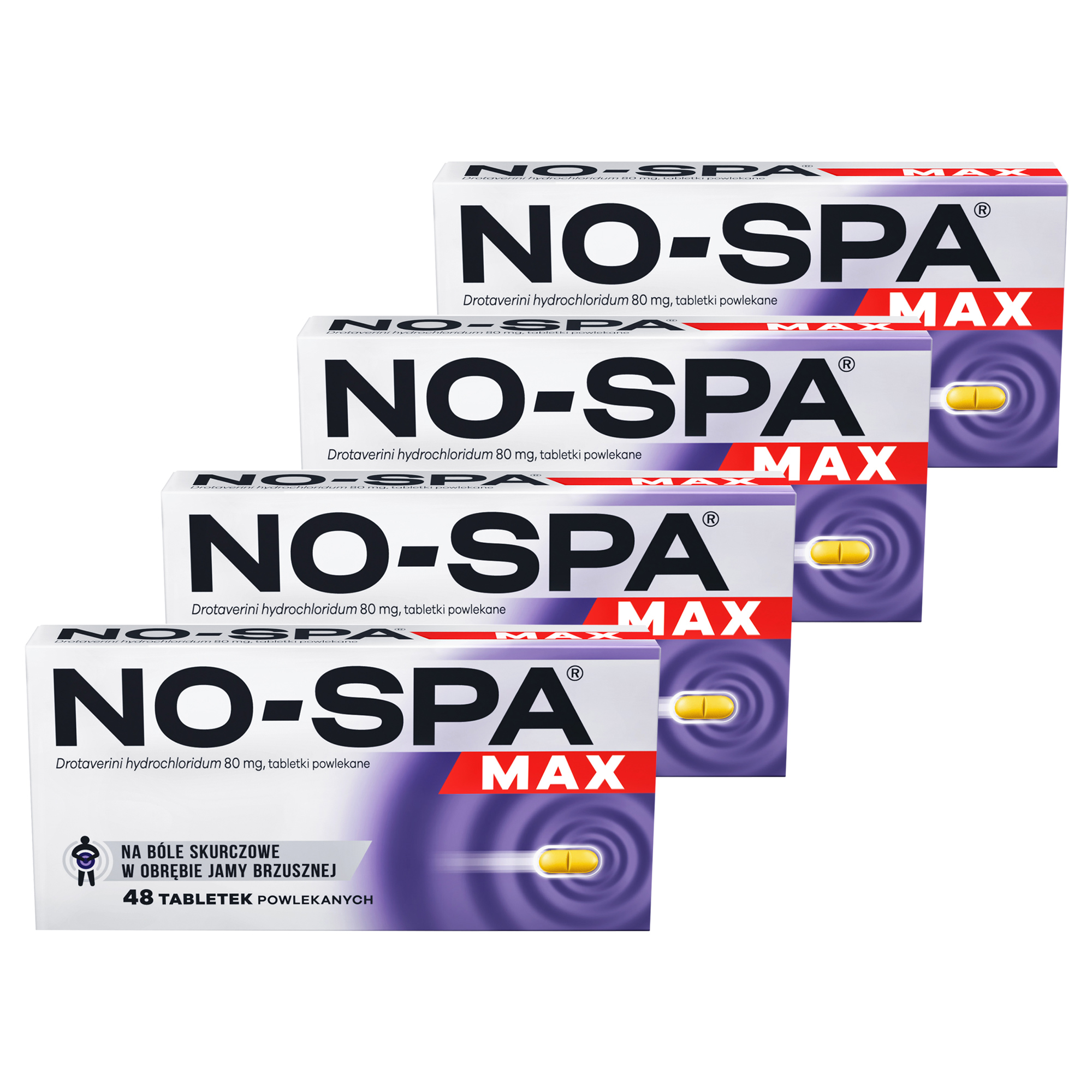 No-Spa Max, 80 mg, tabletki powlekane, 4 x 48 sztuk zdjęcie
