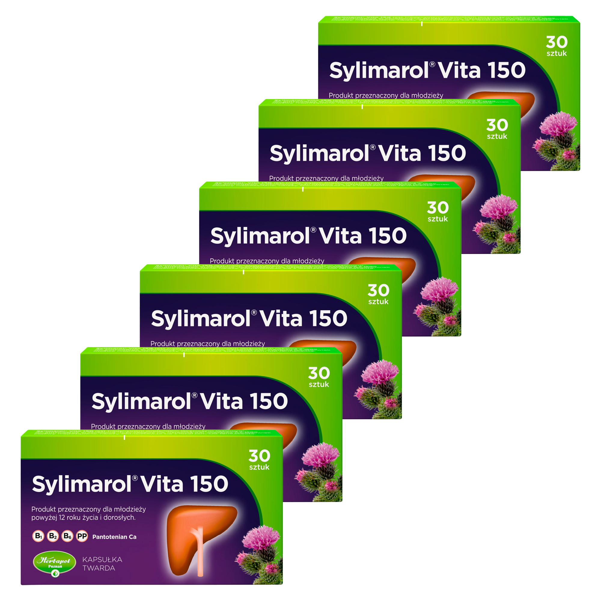 Sylimarol Vita 150, kapsułki, 6 x 30 sztuk zdjęcie