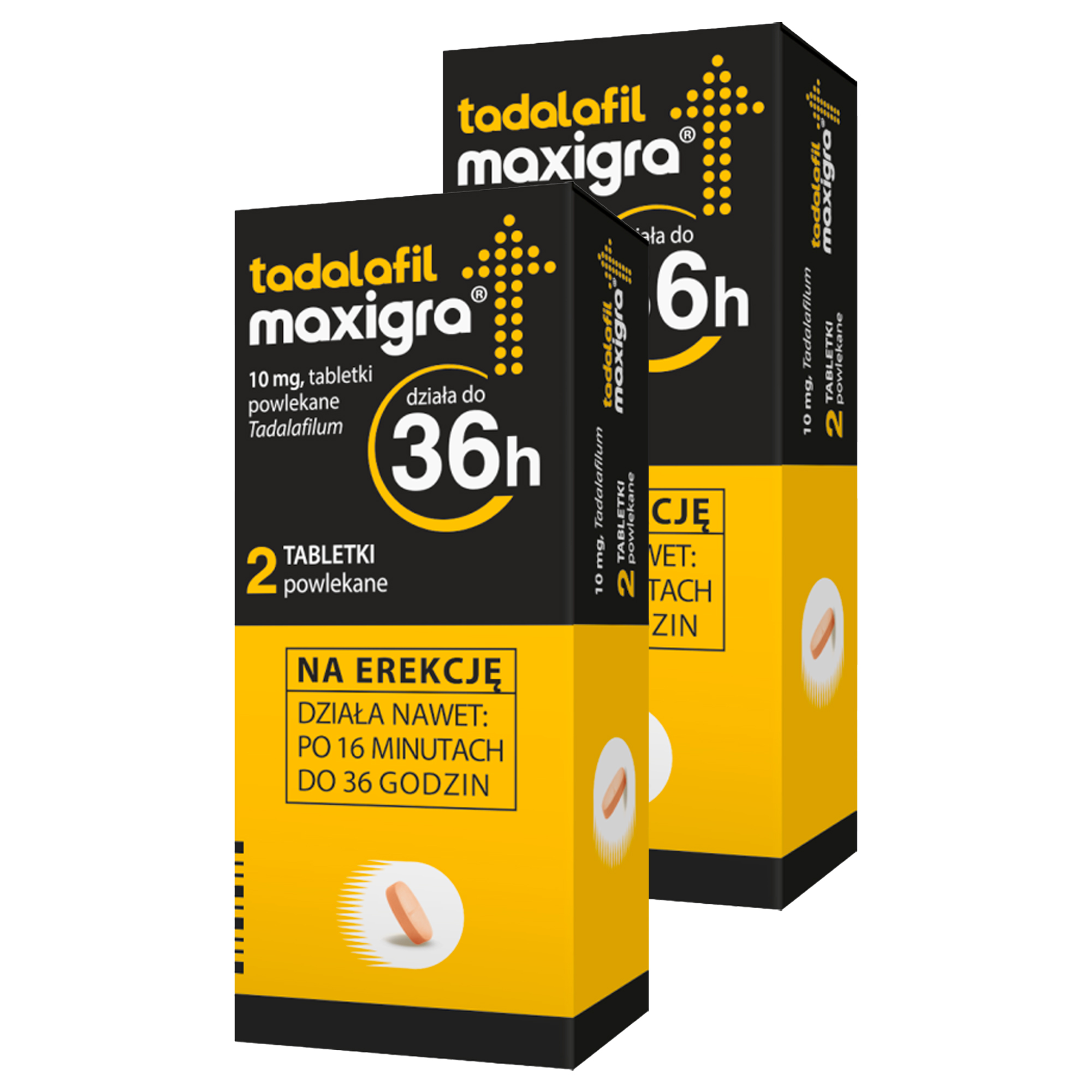Tadalafil Maxigra, 10 mg, tabletki powlekane, 2 x 2 sztuki zdjęcie