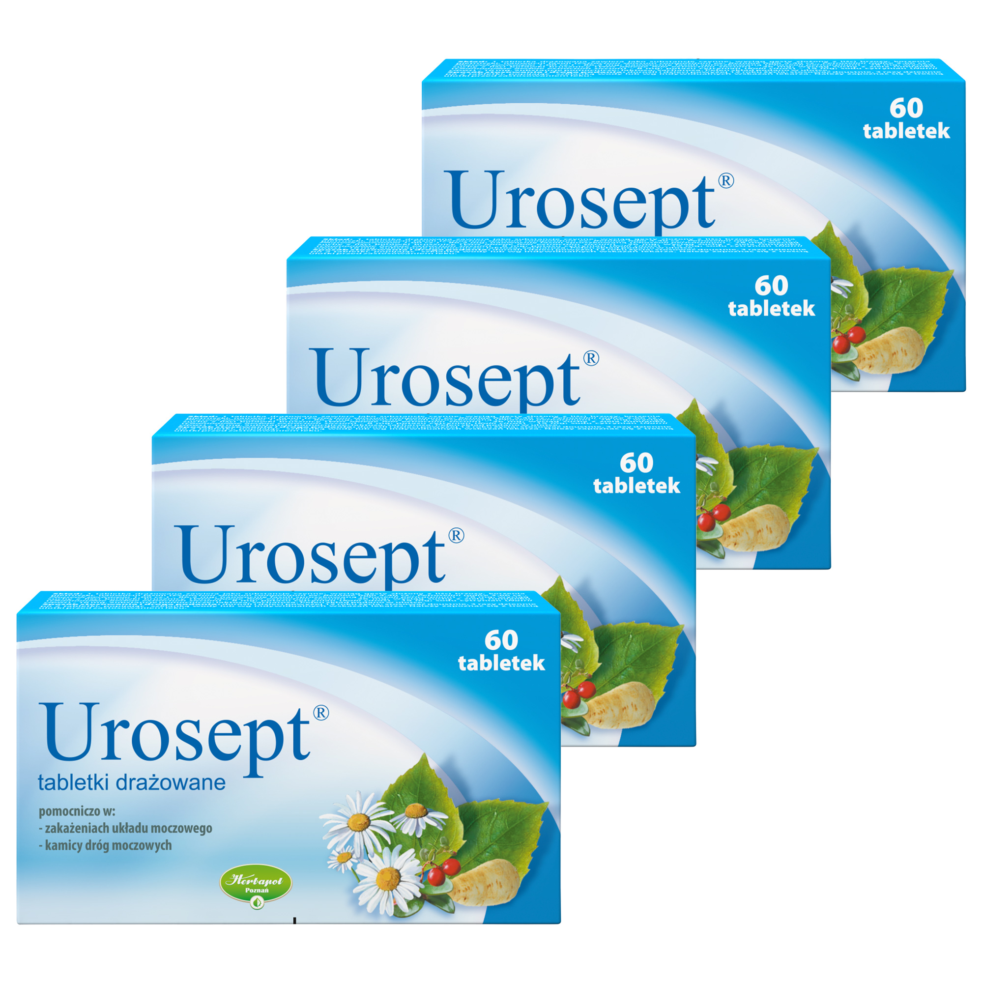 Urosept, tabletki drażowane, 4 x 60 sztuk zdjęcie