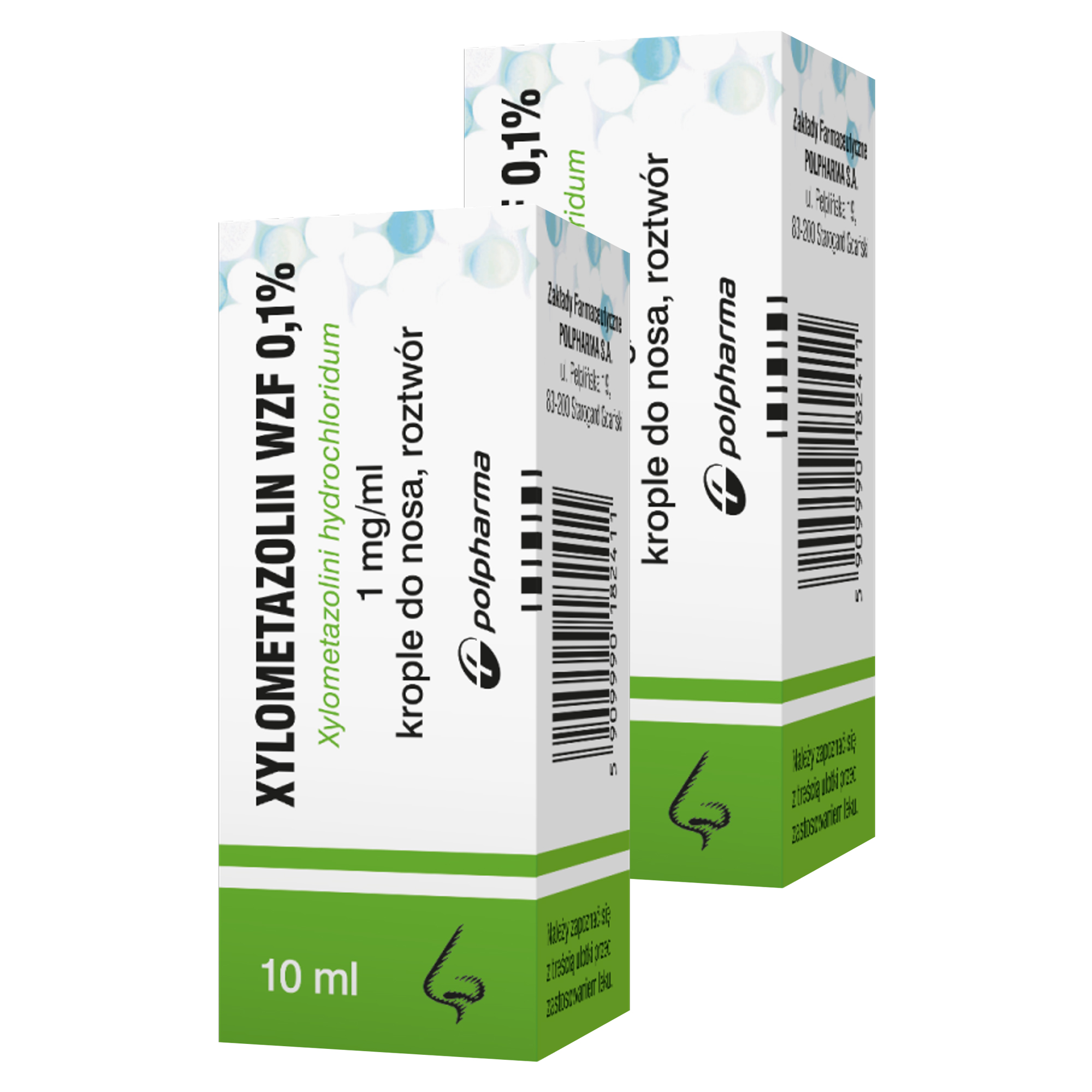 Xylometazolin (WZF) 0.1%, krople do nosa, 2 x 10 ml zdjęcie